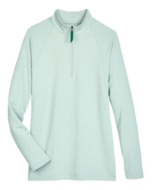 Devon & Jones Women's CrownLux Performance® Clubhouse Micro-Stripe Quarter-Zip Pullover - Image 6