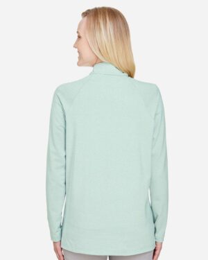 Devon & Jones Women's CrownLux Performance® Clubhouse Micro-Stripe Quarter-Zip Pullover - Image 10