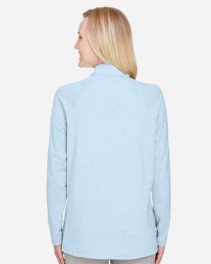 Devon & Jones Women's CrownLux Performance® Clubhouse Micro-Stripe Quarter-Zip Pullover - Image 20