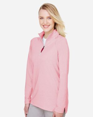 Devon & Jones Women's CrownLux Performance® Clubhouse Micro-Stripe Quarter-Zip Pullover - Image 24