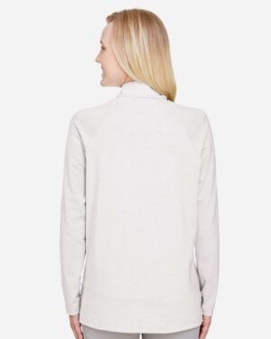 Devon & Jones Women's CrownLux Performance® Clubhouse Micro-Stripe Quarter-Zip Pullover - Image 30