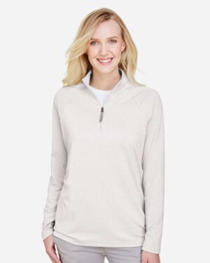 Devon & Jones Women's CrownLux Performance® Clubhouse Micro-Stripe Quarter-Zip Pullover - Image 28