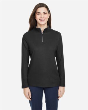 CORE365 Women's Fusion ChromaSoft™ Pique Quarter-Zip Pullover - Image 4
