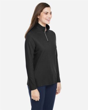 CORE365 Women's Fusion ChromaSoft™ Pique Quarter-Zip Pullover - Image 5