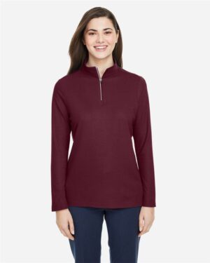 CORE365 Women's Fusion ChromaSoft™ Pique Quarter-Zip Pullover - Image 10