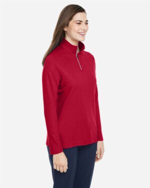 CORE365 Women's Fusion ChromaSoft™ Pique Quarter-Zip Pullover - Image 41