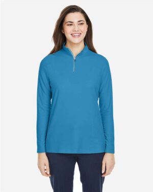 CORE365 Women's Fusion ChromaSoft™ Pique Quarter-Zip Pullover - Image 46