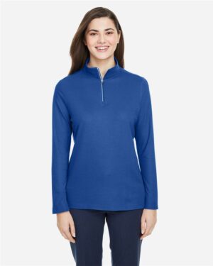 CORE365 Women's Fusion ChromaSoft™ Pique Quarter-Zip Pullover - Image 64