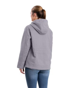 Berne Apparel Women's Sherpa-Lined Twill Hooded Jacket - Image 4