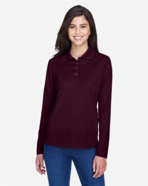 CORE365 Women's Pinnacle Performance Long Sleeve Piqué Polo - Image 8