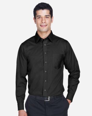 Devon & Jones Men's Crown Collection® Solid Stretch Twill Woven Dress Shirt - Image 3