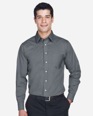 Devon & Jones Men's Crown Collection® Solid Stretch Twill Woven Dress Shirt - Image 8