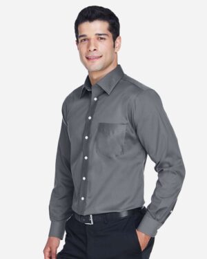 Devon & Jones Men's Crown Collection® Solid Stretch Twill Woven Dress Shirt - Image 9