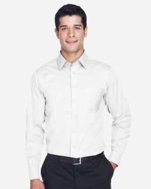 Devon & Jones Men's Crown Collection® Solid Stretch Twill Woven Dress Shirt - Image 18