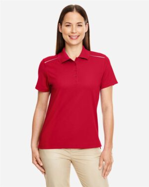 CORE365 Women's Radiant Performance Piqué Polo with Reflective Piping - Image 10