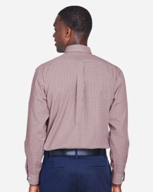 Devon & Jones Men's Crown Collection® Gingham Check Woven Dress Shirt - Image 5
