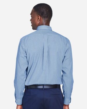 Devon & Jones Men's Crown Collection® Gingham Check Woven Dress Shirt - Image 10