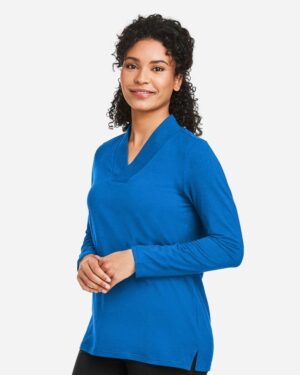 Devon & Jones Women's Raleigh Shawl Collar Knit Top - Image 11