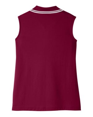 Devon & Jones Women's CrownLux Performance® Plaited Tipped Sleeveless Polo - Image 7
