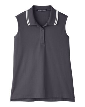 Devon & Jones Women's CrownLux Performance® Plaited Tipped Sleeveless Polo - Image 16