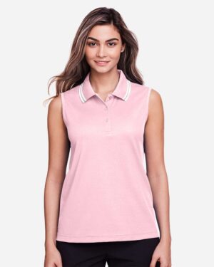 Devon & Jones Women's CrownLux Performance® Plaited Tipped Sleeveless Polo - Image 28