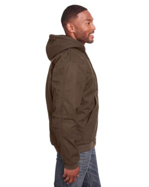 Berne Apparel Men's Heartland Washed Cotton Duck Hooded Jacket - Image 3