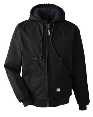Berne Apparel Men's Heartland Washed Cotton Duck Hooded Jacket - Image 5