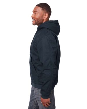 Berne Apparel Men's Heartland Washed Cotton Duck Hooded Jacket - Image 7