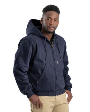 Berne Apparel Men's Heartland Washed Cotton Duck Hooded Jacket - Image 12