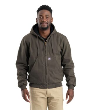 Berne Apparel Men's Heartland Washed Cotton Duck Hooded Jacket - Image 15