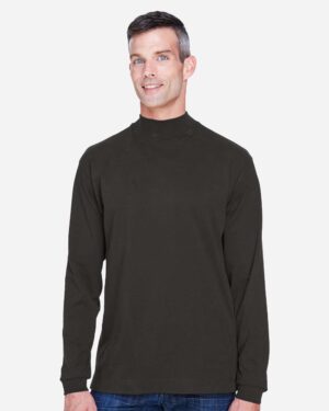 Devon & Jones Unisex Sueded Jersey Mock Neck T-Shirt - Image 3