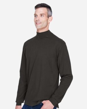 Devon & Jones Unisex Sueded Jersey Mock Neck T-Shirt - Image 4