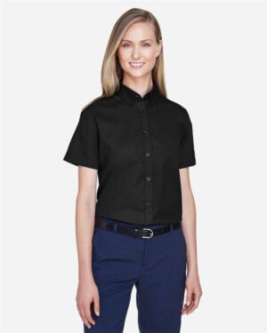 CORE365 Women's Optimum Short Sleeve Twill Shirt - Image 3