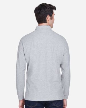 Devon & Jones Men's Pima Piqué Long Sleeve Polo - Image 10