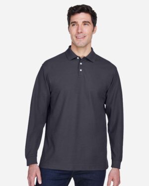 Devon & Jones Men's Pima Piqué Long Sleeve Polo - Image 13