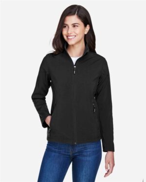 CORE365 Women's Cruise Two-Layer Fleece Bonded Soft Shell Jacket - Image 3