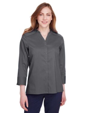 Devon & Jones Women's Crown Collection® Stretch Broadcloth Three-Quarter Sleeve Blouse - Image 8