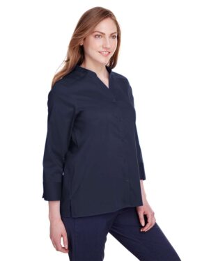 Devon & Jones Women's Crown Collection® Stretch Broadcloth Three-Quarter Sleeve Blouse - Image 14