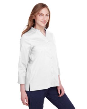 Devon & Jones Women's Crown Collection® Stretch Broadcloth Three-Quarter Sleeve Blouse - Image 19
