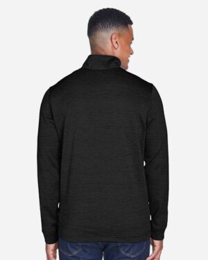 Devon & Jones Men's Newbury Mélange Fleece Quarter-Zip Pullover - Image 5
