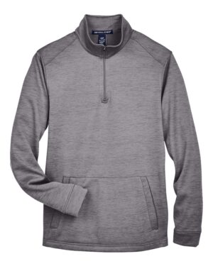 Devon & Jones Men's Newbury Mélange Fleece Quarter-Zip Pullover - Image 6