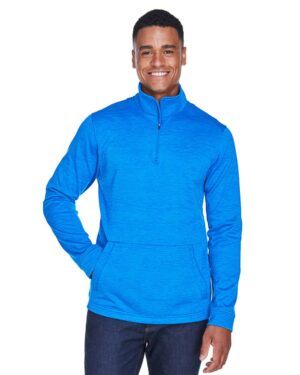 Devon & Jones Men's Newbury Mélange Fleece Quarter-Zip Pullover - Image 18