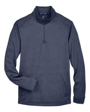 Devon & Jones Men's Newbury Mélange Fleece Quarter-Zip Pullover - Image 21
