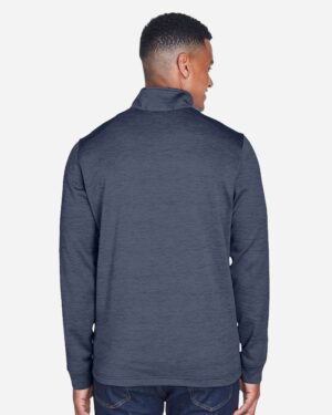Devon & Jones Men's Newbury Mélange Fleece Quarter-Zip Pullover - Image 25