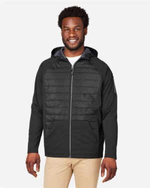 CORE365 Unisex Techno Lite Hybrid Hooded Jacket - Image 4