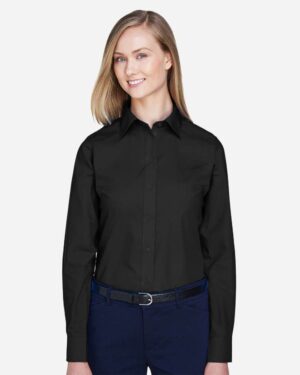 Devon & Jones Women's Crown Collection® Broadcloth Woven Dress Shirt - Image 3