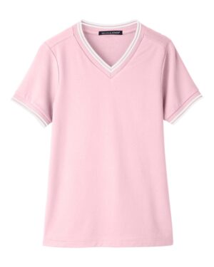 Devon & Jones Women's CrownLux Performance® Plaited Tipped V-Neck Shirt - Image 26