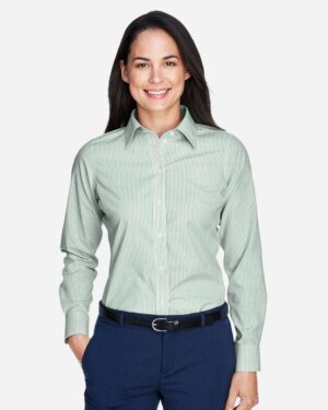 Devon & Jones Women's Crown Collection® Banker Stripe Woven Dress Shirt - Image 3