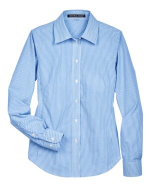 Devon & Jones Women's Crown Collection® Banker Stripe Woven Dress Shirt - Image 6