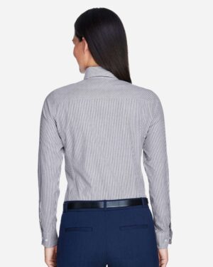 Devon & Jones Women's Crown Collection® Banker Stripe Woven Dress Shirt - Image 15